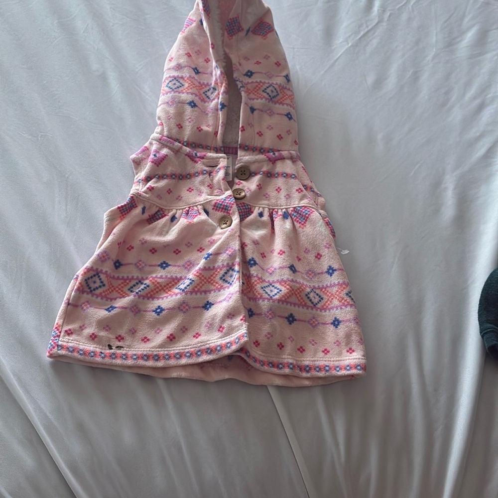 Carter's Pink and Blue Patterned Hoodie